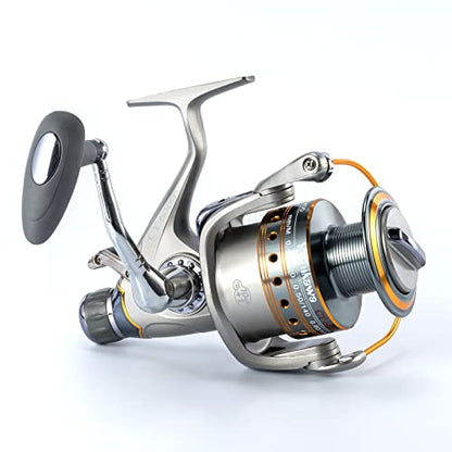 Yoshikawa Baitfeeder Spinning Reel Fishing 5.5:1 11 High Power Stainless Ball Bearings 30Lb Drag Right Left Hand Saltwater Freshwater Reversible Front Rear Drag Live Liner 3000-6000 - style: Cy-3000