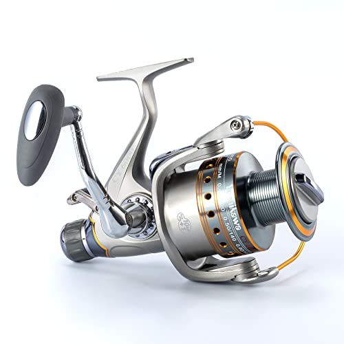 Yoshikawa Baitfeeder Spinning Reel Fishing 5.5:1 11 High Power Stainless Ball Bearings 30Lb Drag Right Left Hand Saltwater Freshwater Reversible Front Rear Drag Live Liner 3000-6000 - style: Cy-5000