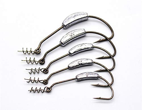 Toasis Fishing Weighted Swimbait Hooks with Twist Lock Assorted Sizes - size: 4/0-1/6_Oz-10pcs
