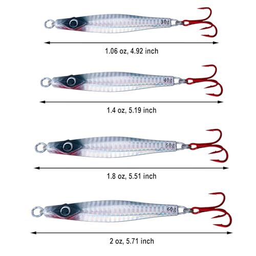 Saltwater Fishing Lures Fishing Jigs Fishing Spoons for Bluefish, Striped bass, Mackerel, Pompano