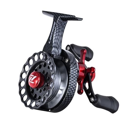 Fishing Reel Ice Fishing Trolling Fishing Reel Left Hand/Right Hand Metal High-Stem Raft Reel Carbon Texture