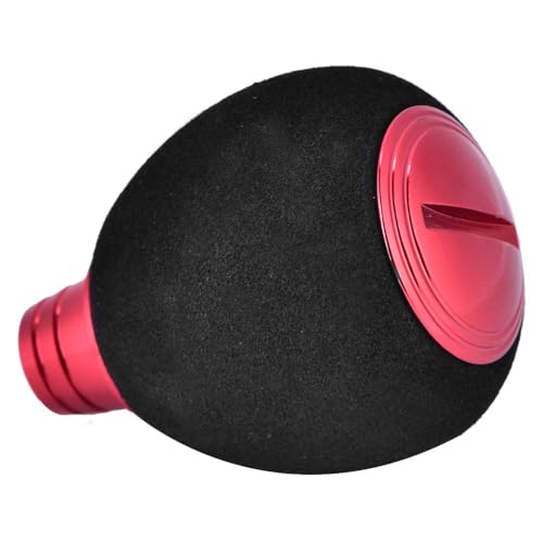Fishing Reel Power Knob,EVA & Metal Lightweight Grip Modification Power Knob Reel Bait Casting Spinning Reels Replacement for Saltwater & Freshwater (42mm x 33mm) - color: Red