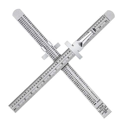 2 Pieces 6 Inch 15 cm Pocket Ruler Flexible Precision Stainless Steel Ruler with Detachable Clips Stainless Steel Pocket Clip Scale Gauge Metric British System