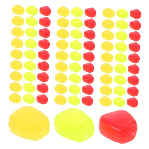 TEHAUX 150pcs Silicone Floating Carp Fishing Lures Soft Artificial Fake Corn Baits 1cm Yellow Green Red for Freshwater River Lake Fishing
