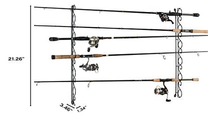 Old Cedar Outfitters Wire Horizonal Ceiling Rack for Fishing Rod Storage, Holds up to 9 Fishing Rods, WHR-009