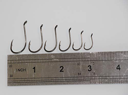 100pcs Octopus Beak Offset Fishing Hooks Froged Sport Circle Hooks Sharp High Carbon Steel Fishing Hook-6 Sizes - size: 6#