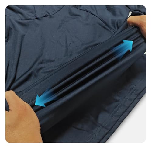 Men's UPF 50+ Sun Protection Hooded Shirt with Integrated Face Cover Long Sleeve Lightweight Rash Guard Shirts - color: C202- Black, size: Small