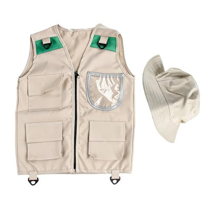 Kids Fishing Vest | with Pocket Washable Outfit,Kid Outdoor Safari Cargo Vest | for Youth Girls Boys Outdoor Camping Trekking Hiking Fishing Exploration Backyard