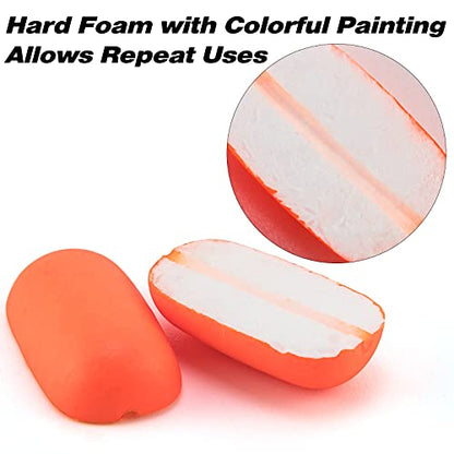 Dr.Fish 30 Pack Fishing Rig Floats Pompano Floats Walleye Rig Lure Making Accessories Surf Fishing Foam Snell Bobbers - color: Red, size: Large-2/3*2/5"