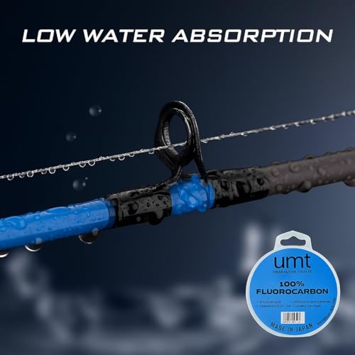 UMT Ghost Fluorocarbon Fishing Line Invisible Leader for Saltwater and Freshwater 20lb, 30lb, 40lb Options 55 Yards Abrasion Resistant, Ultra Durable - size: 40 Pounds 55 Yards