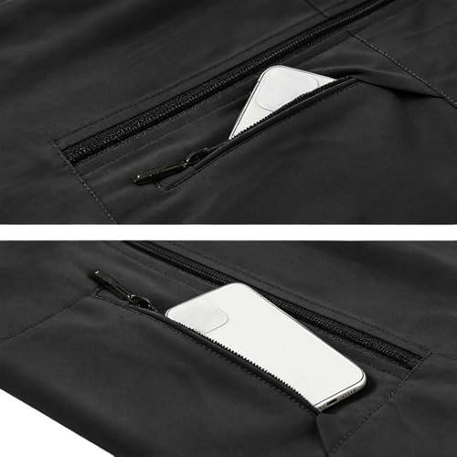 Mens Golf Vest Waterproof Fishing Shirt Zip Up Sleeveless Jacket with Pockets Outdoor Camping Hiking Shirts Travel Photo Vest - color: A03 Black, size: X-Large