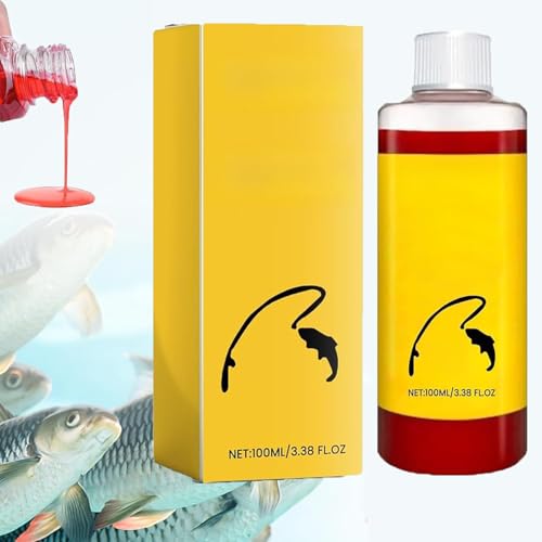 Concentrated Fish Attractant Liquid,100ml Red Worm Liquid Spray,Powerful Bait Attractant Scent Bait Fish Attractant Liquid for Lakes and Rivers,Improve Your Fishing Experience
