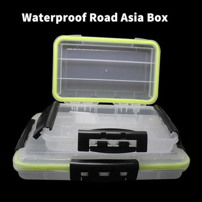 Durability Fishing Tackle Box with Triples Side Lock Large Capacity Lures Tackle Box for Secure Baits Storage - style: Small Brown