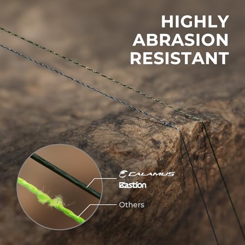 Calamus Bastion Braided Fishing Line -Abrasion Resisting Braided Lines – Thin Diameter Superline – Zero Stretch – 4 Strand MultiTuf Fiber Braid Line - color: X8-Gray, size: 30 LB - 150 Yds