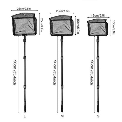 Aquarium Fishing Landing Net, Easy to Carry, 3 Sizes to Choose, Great Tool for Fish, Widely Used, Lightweight, for Home and Aquarium Use - size: Large