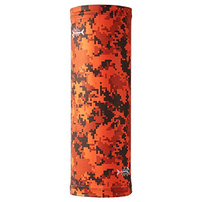 BASSDASH UPF 50+ UV Sun Protection Neck Gaiter Fishing Mask Hunting Kayaking Hiking Cycling Ski Sports - color: Fire Camo
