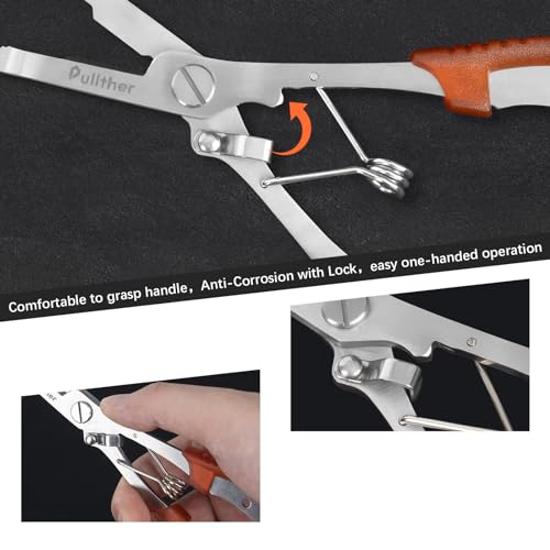 Stainless Steel Fishing Pliers,Needle Nose Pliers Fishing,Fishing Gear Hook Remover with Lanyard,Multitool for Saltwater - color: red