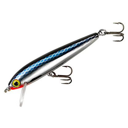 Rebel Lures Tracdown Minnow Slow-Sinking Crankbait Fishing Lure - Great for Bass, Trout and Walleye - color: Slick Black Minnow, size: 2 1/2 in, 5/32 oz