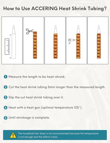 Accering X-Pattern Flexible Fishing Pole Shrink Wrap (φ25mm, Yellow & Red) | Flexible, Textured fishing pole shrink wrap (L3.3ft, Shrink Ratio: 1.8:1) for carbon fiber hiking stick & hockey stick grip. - color: Yellow & Red, size: φ25mm, L3.3ft