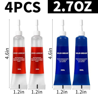 TBTFW Fishing Reel Grease, Fishing Reel Oil, Long-Lasting Lubrication, Set for All Types of Fishing Reels(1set or 2sets)