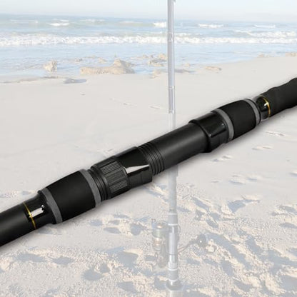 Fiblink Surf Fishing Rod 2 Piece/3 Piece Portable Travel Spinning Rod Saltwater Surf Rod (9'/10'/10'6"/12') - style: Spin-10'-4pc