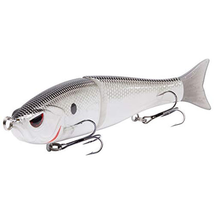 Bassdash SwimShad Glide Baits Jointed Swimbait Bass Pike Salmon Trout Muskie Fishing Lure,3-Pack - color: White Shad + Threadfin + Blue Gold, size: 4.5in/0.65oz