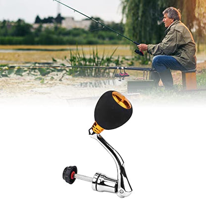 Socobeta Fishing Spinning Reels Replacement Grip, Metal EVA Handle Fishing Spinning Reel Handle Professional for Replacement (4000 5000 6000 Large Size)