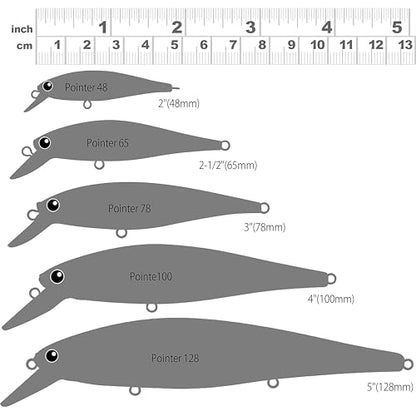 LUCKY CRAFT Pointer 100SP, Jerkbait Side by Side Action Tournament Winning Perfect Wobbling Freshwater Lake Bass Fishing Champion Bait - color: 172 Sexy Chartreuse Shad