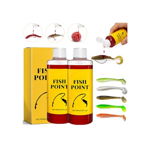 Concentrated Fish Attractant Liquid, Red Worm Fishing Scent Spray for Bait & Lures, 100ml Fish Bait Additive for Trout, Bass, Panfish, Lake River Dock & Freshwater Fishing Gear - color: 2PC