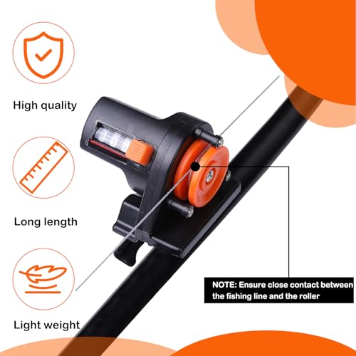 Fishing Line Counter 0-999M for Spooling & Trolling, Fishing Line Spooler, Portable Depth Gauge with Easy-Read Display, Essential Tackle, Fishing Ruler
