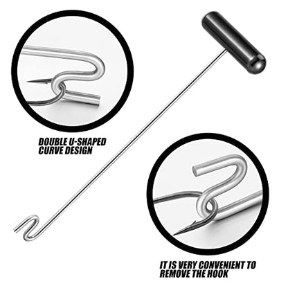 Sotiff 2 Pcs 12 in Stainless Steel Fish Hook Remover Tools Summer Fishing Hook Quick Removal Device Saltwater Dehooker Aluminum and Fish Dehooker for Fisherman - color: Black