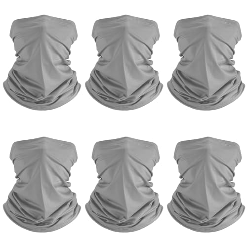 Geyoga Summer UV Protection Cooling Neck Gaiter | Sunscreen Breathable Face Scarf Bandana Mask Neck Gaiter for Outdoor Fishing Hiking Camping - color: Dark Grey
