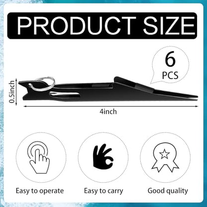 Gisafai 6 Pcs Fishing Line Knot Tyer Tying Tool Quick Tie Nail Knot Tying Tool Fly Fishing Angler Accessories Fly Equipment for Hooks Lures Lines Men - color: Black