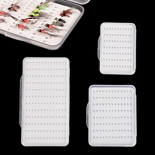 Youngy Outdoor Easy-Grip Foam Clear Fly Lures Hook Box Fishing Tool Plastic Fishing Flies Hooks Storage Boxes Fly Hook Box