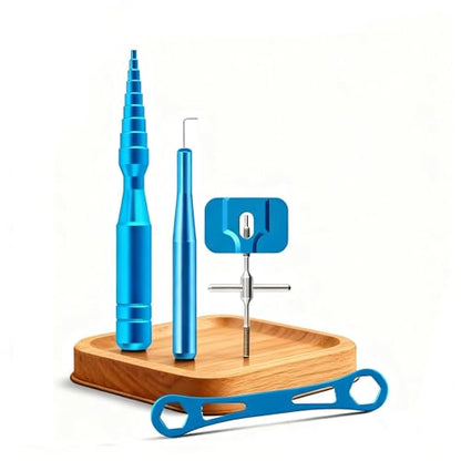 Fishing Reel Cleaning, Repair & Maintenance Kit, 30-in-1 Precision Electric Screwdriver Set for Spinning & Baitcasting Reels - color: Blue
