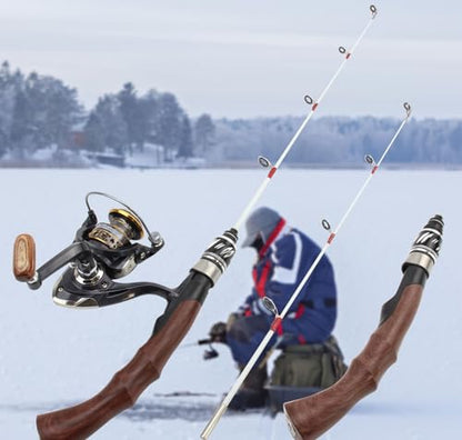 62cm Ultra-Light Ultra-Short Spinning Ice Fishing Rod Reel Set Carbon Fiber Travel Pole Tackle Type 7