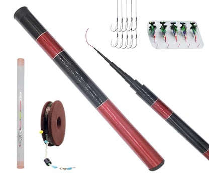 Portable Collapsible Crappie Tenkara Rod Kit Telescopic Tenkara Fishing Rod - color: Fly fishing rod kit, size: 4.9FT