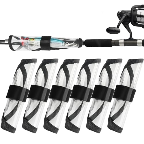 6 Pack Fishing Lure Covers, Bait Gloves Lure Wrap Fishing Bait Hook Cover Lure Guard to Keep Fishermen Fishing Safe for Fishing Rod (8 Inch) - size: 8 Inch - 6 Pcs