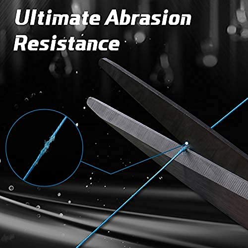 RUNCL PowerBraid Fishing Line 4/8/9 Strands, Braided Fishing Line 300/500/1000Yds - Seamless Weaving Tech, Enhanced Coating Tech, Zero Stretch, High Sensitivity, Smaller Diameter - Braid Line 15-115LB - color: Blue, size: 20LB-300yds(8 Strands)