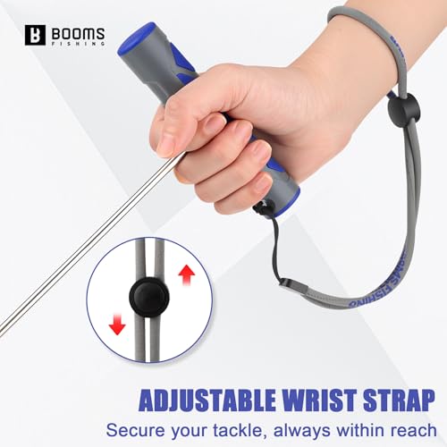 Booms Fishing Hook Remover Tool: 10.9" Stainless Steel Fish Dehooker - Shark Hook Remover with Towel & Lanyard - Quick Release Hooks Extractor - XW22 Saltwater Fishing Tool Set for Angler