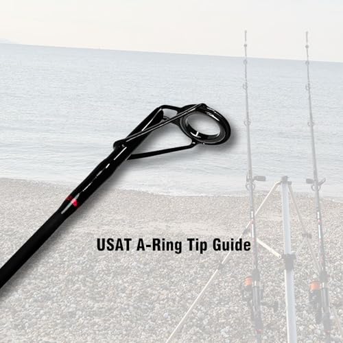 Fiblink Surf Spinning Fishing Rod 4-Piece Graphite Travel Fishing Rod(11 Feet & 13 Feet & 15 Feet) - size: Length: 15'