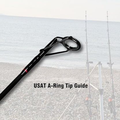 Fiblink Surf Spinning Fishing Rod 4-Piece Graphite Travel Fishing Rod(11 Feet & 13 Feet & 15 Feet) - size: Length: 15'