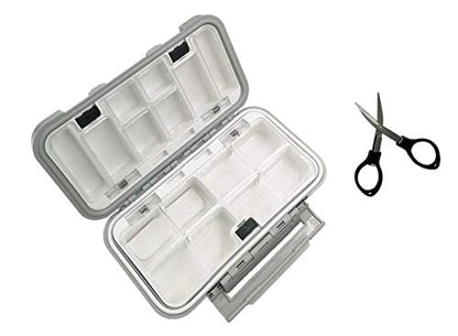 Waterproof Fishing Lure Box Spoon Hooks Baits Storage Tackle Box Containers for Casting Fishing Fly Fishing,Large/Medium/Small Lure Case - color: Gray-Medium