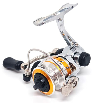 Micro Compact Spinning Reel, Mini 100 Metal Small Fishing Reel for Freshwater and All Season Fishing