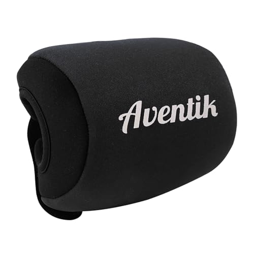 Aventik Neoprene Conventional Reel Cover Round Reel Gloves Trolling Reels Storage Reel Pouch Fits 800 1000 2000 3000 4000 5000 6000 Series Fishing Reels - color: Black, size: XL:5.1''W x 3.5''D