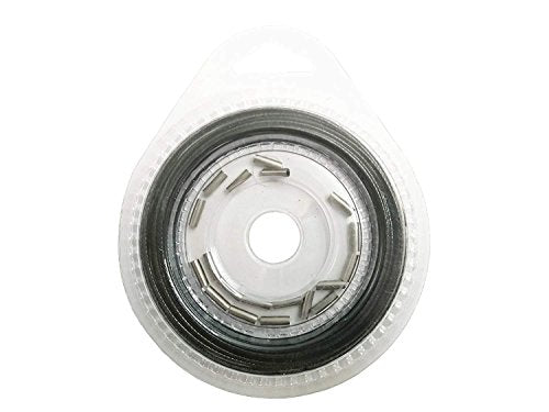 10LB-200LB Fishing line Wire Leader Vinyl Coated Stainless Steel Trace Lures Leader Wire 10 Meter,with 20pcs Crimps Sleeves,Black & Silver Select - size: 200LB