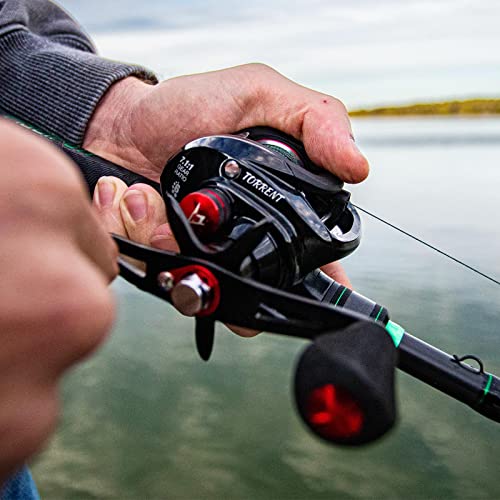 Piscifun Torrent Baitcasting Reel, 18LB Carbon Drag, Magnetic Brake | 7.1:1 and 5.3:1 ratios, low-profile body, smooth casting, 6+1 bearings, easy control - size: 7.1:1-Right Hand