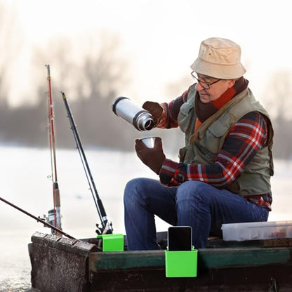 Moxweyeni 4 Pcs Ice Fishing Sled and Bucket Phone, Drink, and Tool Holder Bucket Rod Holder for Sleds and Buckets