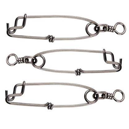 Longline Fishing Snaps Clips, 3pcs/8pcs Stainless Steel Floatline Tuna Clips with Rolling Swivel Long Line Branch Hangers Snaps Fishing Trotline Decoy Easy On/Off - size: 4inch(400LB)-8pcs