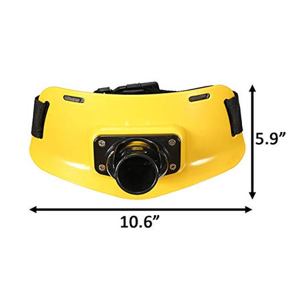 TIHOOD Fighting Rod Pole Holder Adjustable Waist Gimbal Belt Padded Fishing Waist Belt Professional Fishermen Gimbal Pad - color: Yellow